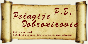 Pelagije Dobromirović vizit kartica